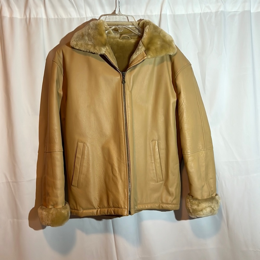 Womens Wilda Genuine Leather NY Leather Shell Faux Fur Lining Size Medium